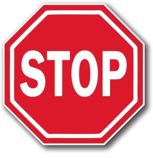 a stop sign