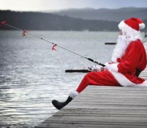 a man and a dog in a body of water