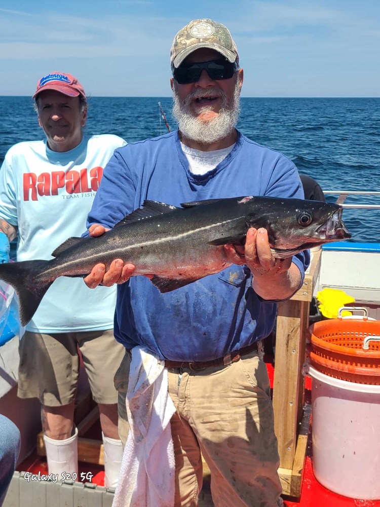 a man holding a fish in the water