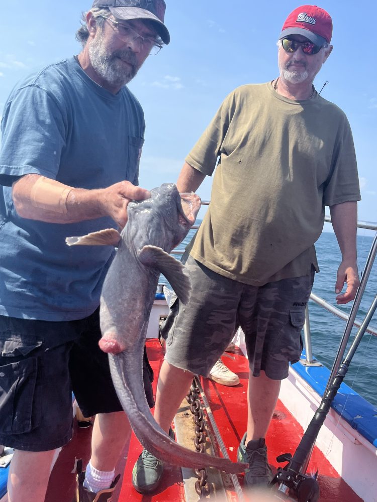 a man holding a fish