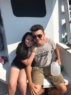 a man and a woman taking a selfie