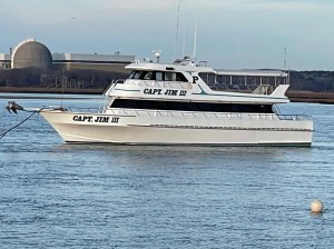 a small boat in a large body of water