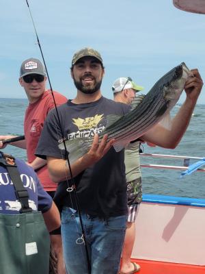 a person holding a fish in the water