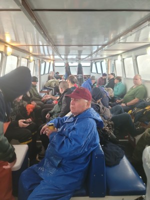 a group of people in a room